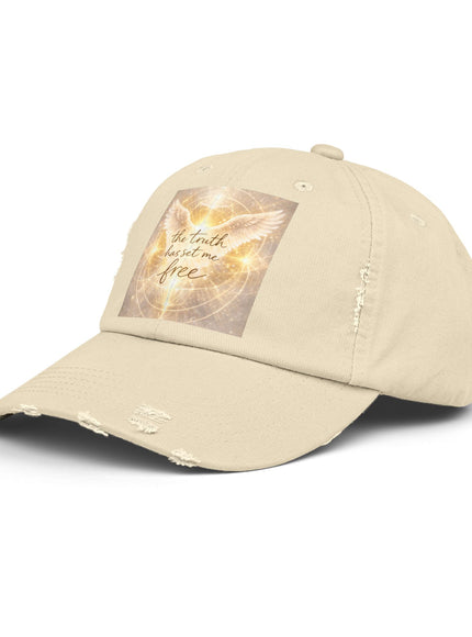 "The Truth Will Set You Free" Unisex Distressed Cap