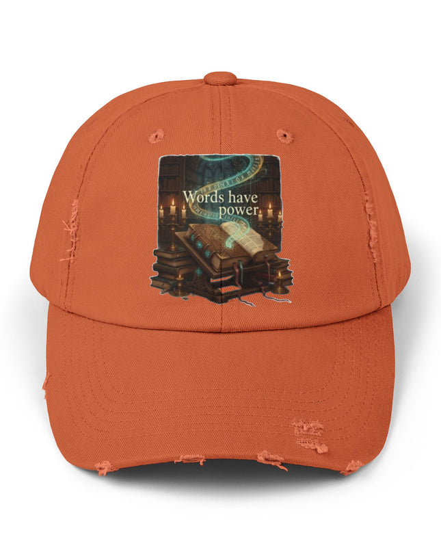 "Words Have Power" Unisex Distressed Cap
