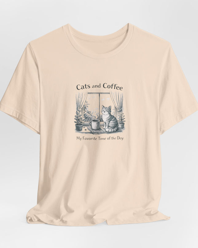 "Cats and Coffee" Unisex Jersey Short Sleeve Tee