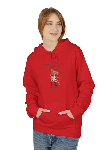 "She Saved Herself V1" (Ink both sides) Unisex Midweight Softstyle Fleece Hoodie