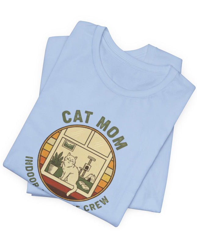 "Cat Mom Indoor Adventure Crew" Unisex Jersey Short Sleeve Tee