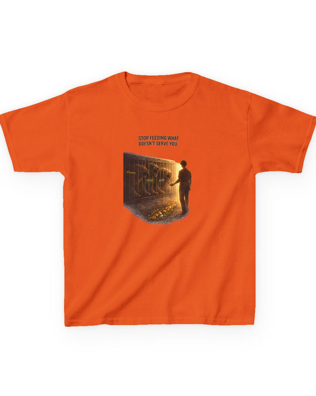 "Stop Feeding What Doesn't Serve You" Kids Heavy Cotton Tee