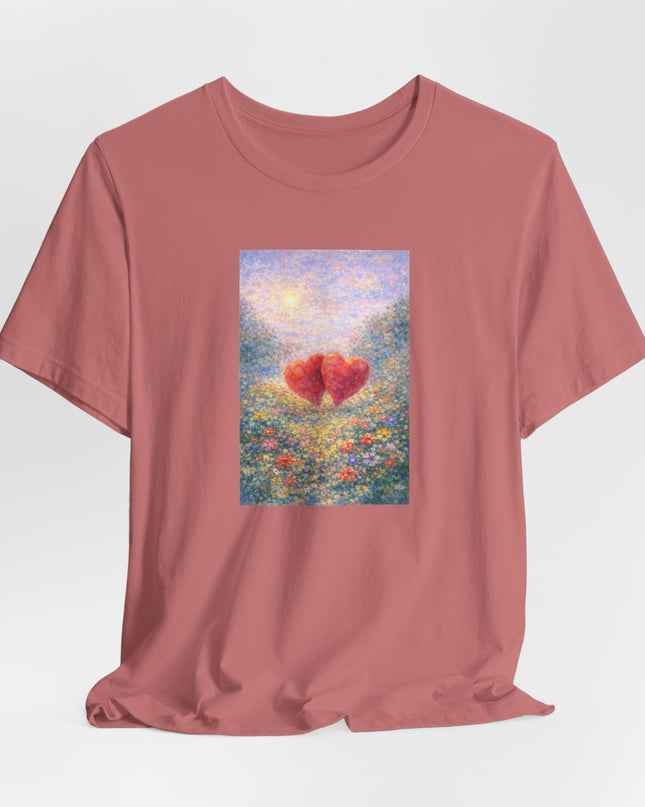 "Valentine's Day - Monet Style" Unisex Jersey Short Sleeve Tee