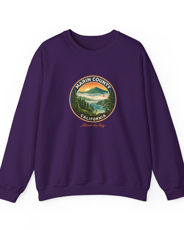 "Marin County, Above the Fog" Unisex Heavy Blend Crewneck Sweatshirt