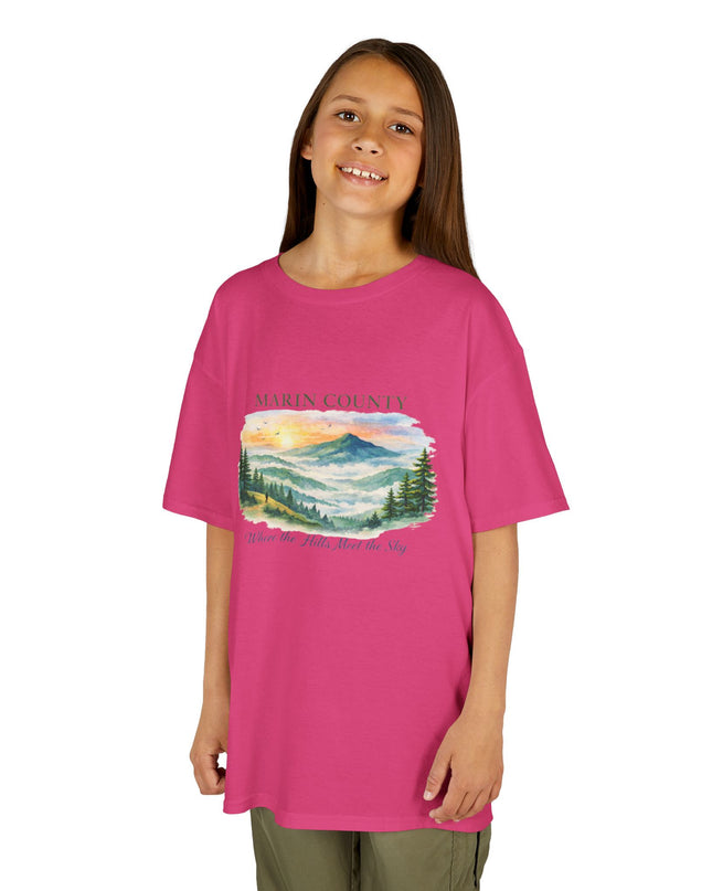 "Marin County, Where the Hills Meet the Sky" Kids Heavy Cotton Tee