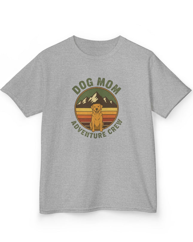 "Dog Mom Adventure Crew" Kids Heavy Cotton Tee
