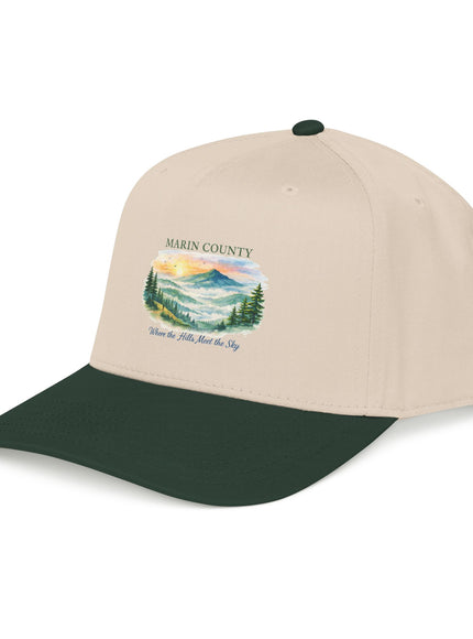 "Marin County, Where the Hills Meet the Sky" Mid Profile Baseball Cap