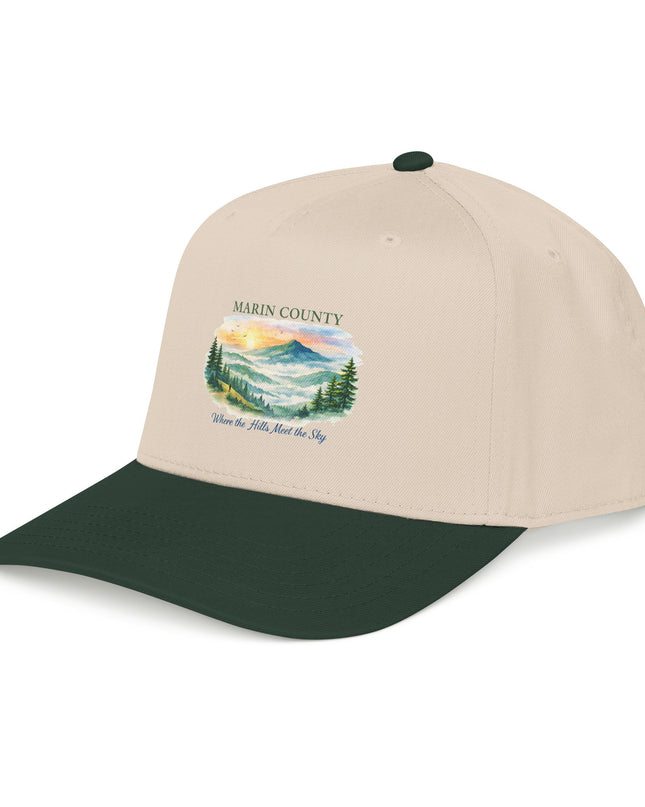 "Marin County, Where the Hills Meet the Sky" Mid Profile Baseball Cap