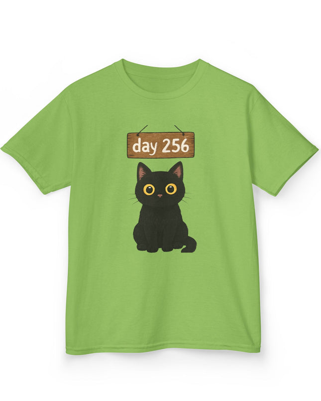Day 256, no blinking black cat Kids Heavy Cotton Tee by Gildan 5000B
