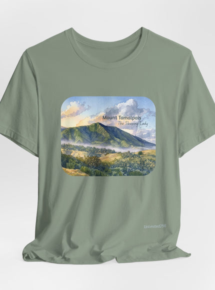 "Mount Tamalpais, the Sleeping Lady" Unisex Jersey Short Sleeve Tee
