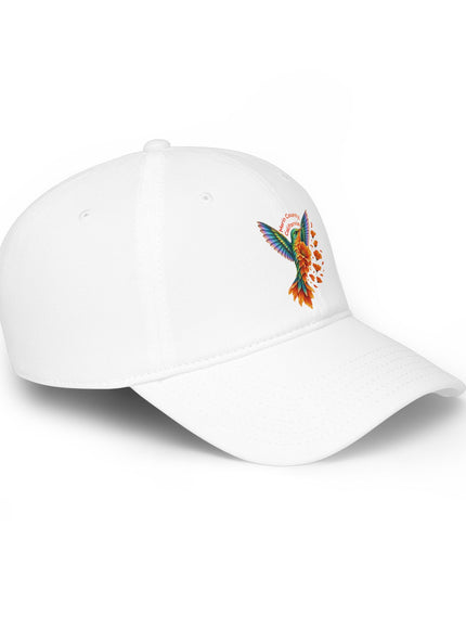 "Hummingbird and Poppies" Low Profile Baseball Cap