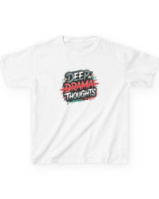 "Deep in Drama Thoughts" Kids Heavy Cotton Tee