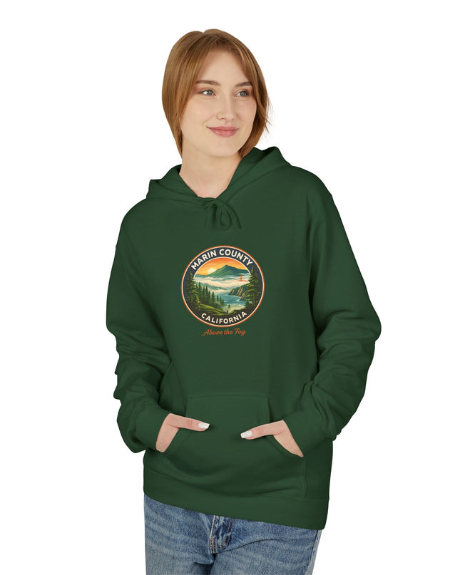"Marin County, Above the Fog" Unisex Midweight Softstyle Fleece Hoodie