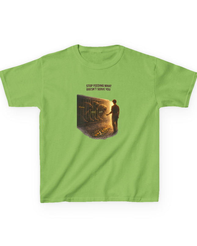 "Stop Feeding What Doesn't Serve You" Kids Heavy Cotton Tee
