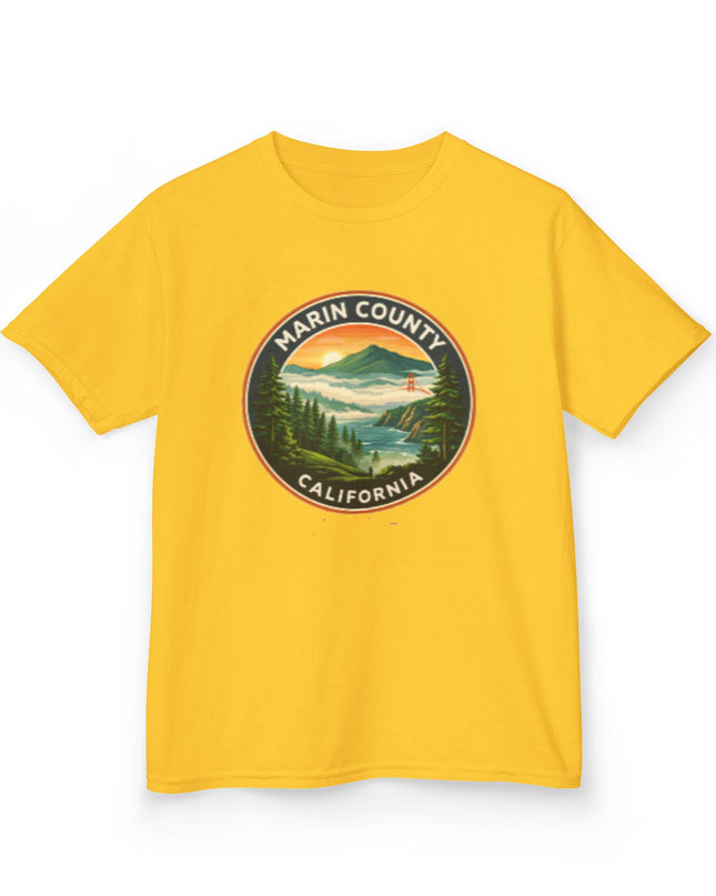 "Marin County, Above the Fog - no text" Kids Heavy Cotton Tee