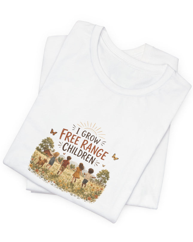 "I Grow Free Range Children" Unisex Jersey Cotton Tee