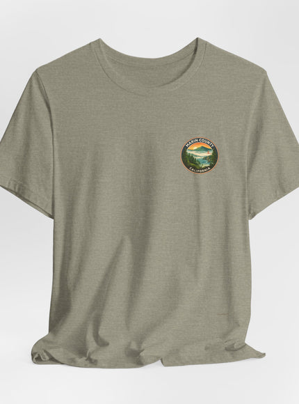 "Marin County - Above the Fog - No Text" (2-sided) Unisex Jersey Short Sleeve Tee