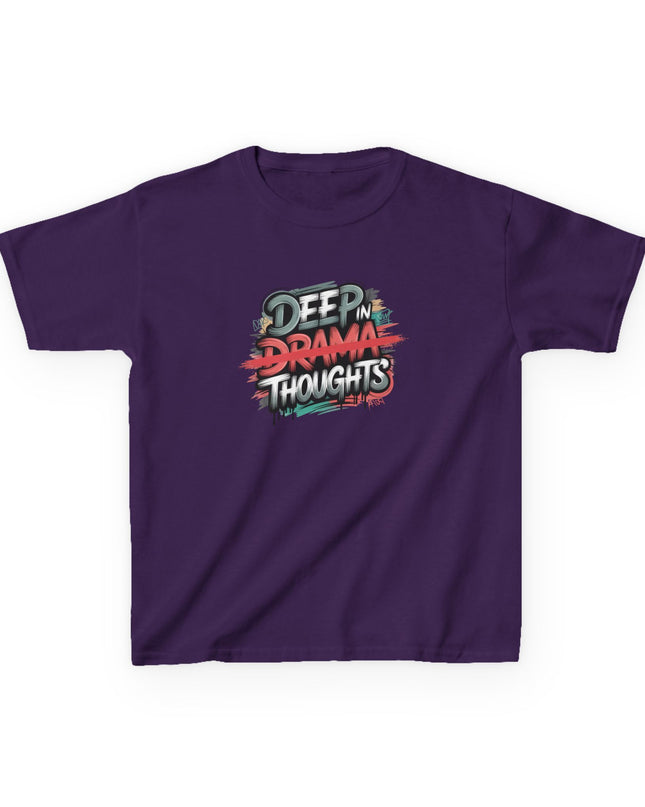 "Deep in Drama Thoughts" Kids Heavy Cotton Tee
