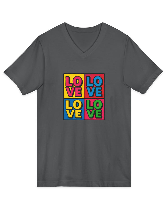 "Love, (Andy Warhol style)" Ladies' V-Neck T-Shirt