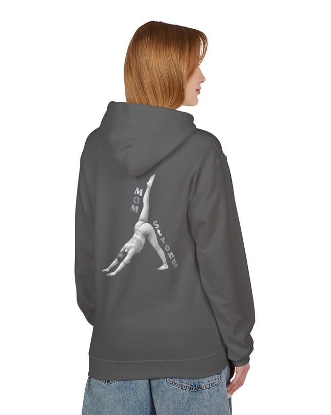"Mom Strong Pilates" (Lighter ink on both sides) Unisex Midweight Softstyle Fleece Hoodie