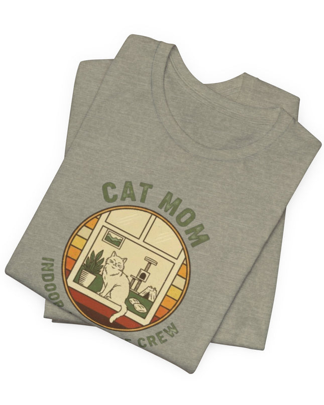 "Cat Mom Indoor Adventure Crew" Unisex Jersey Short Sleeve Tee
