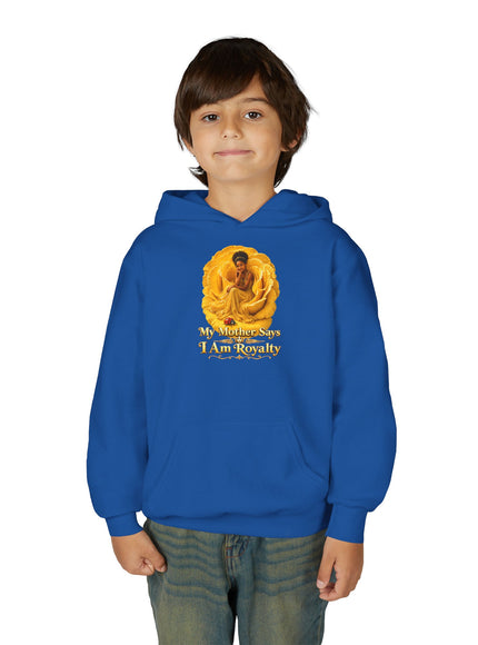 "My Mother Says I am Royalty" Youth Heavy Blend Hooded Sweatshirt