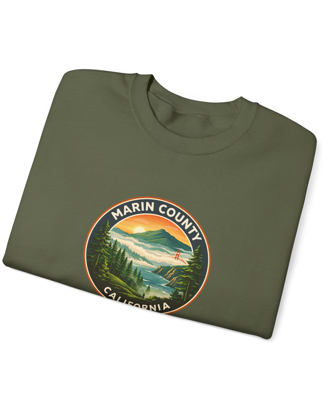 "Marin County, Above the Fog" Unisex Heavy Blend Crewneck Sweatshirt