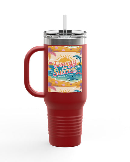 "February in Florida, Energy for Success" Insulated Travel Mug, 40oz