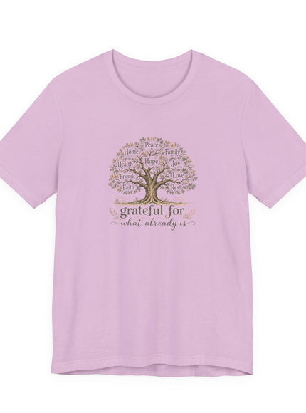 "Grateful For What Already Is" Unisex Jersey Short Sleeve Tee