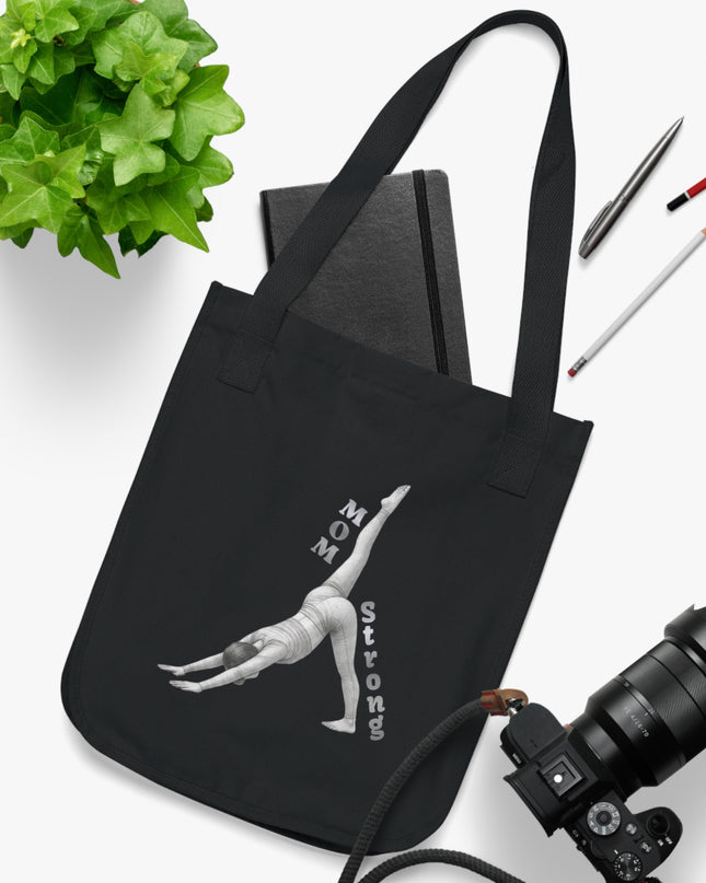 "Mom Strong Pilates" Organic Canvas Tote Bag