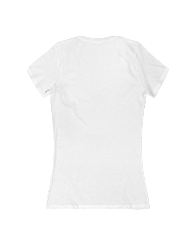 "Make Love Not War With Flower" Women's Jersey Short Sleeve Deep V-Neck Tee