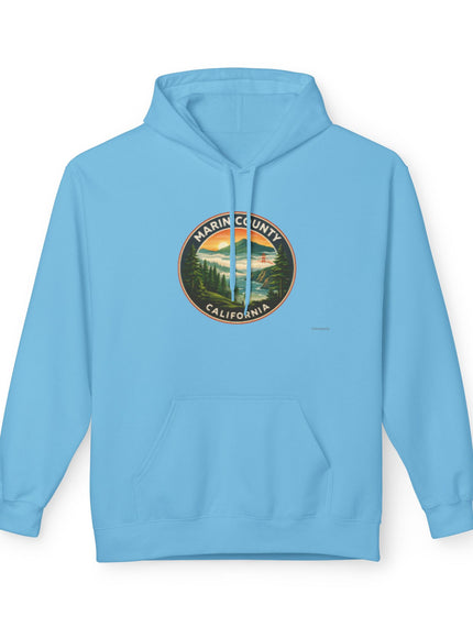 "Marin County, Above the Fog - no text" Unisex Midweight Softstyle Fleece Hoodie