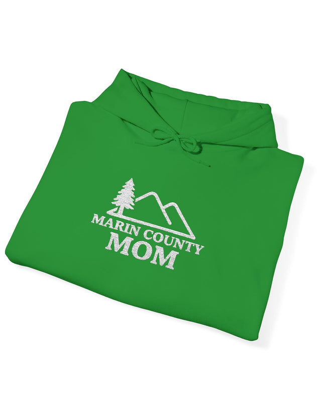 "Marin County Mom" Embroidered Unisex Heavy Blend Hooded Sweatshirt