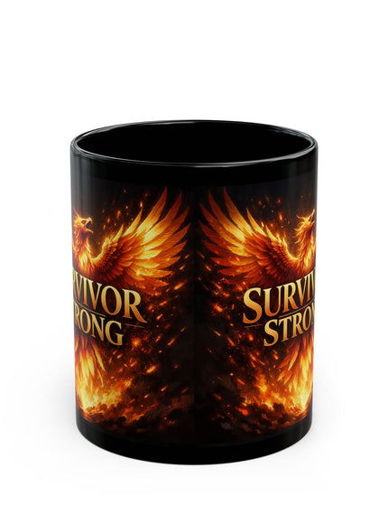 "Survivor Strong" Black Mug (11oz, 15oz)