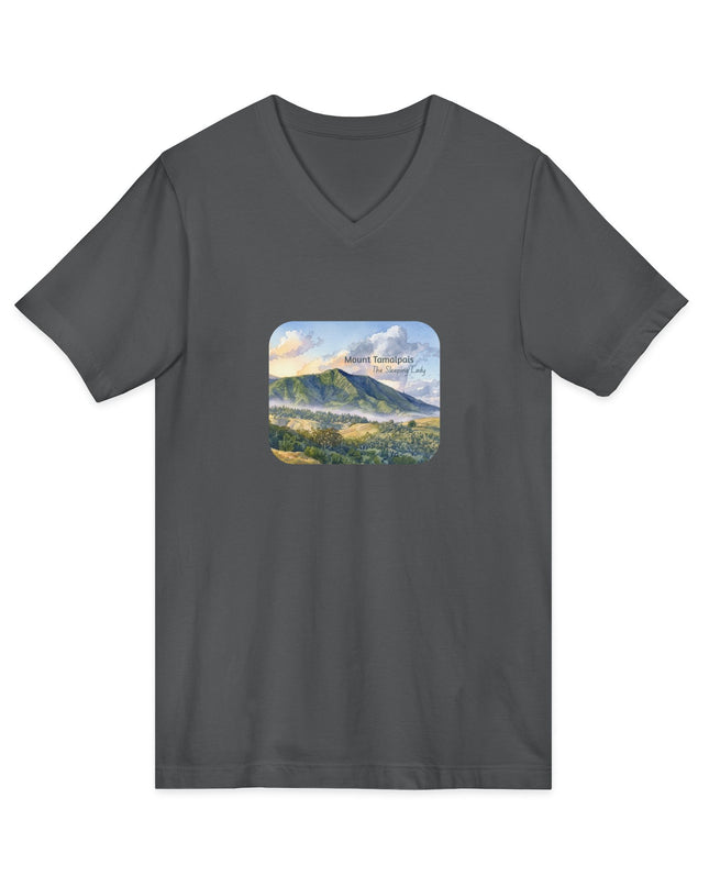 "Mount Tamalpais, the Sleeping Lady" Mount Tamalpais, the Sleeping LadyUnisex Jersey Short Sleeve V-Neck Tee
