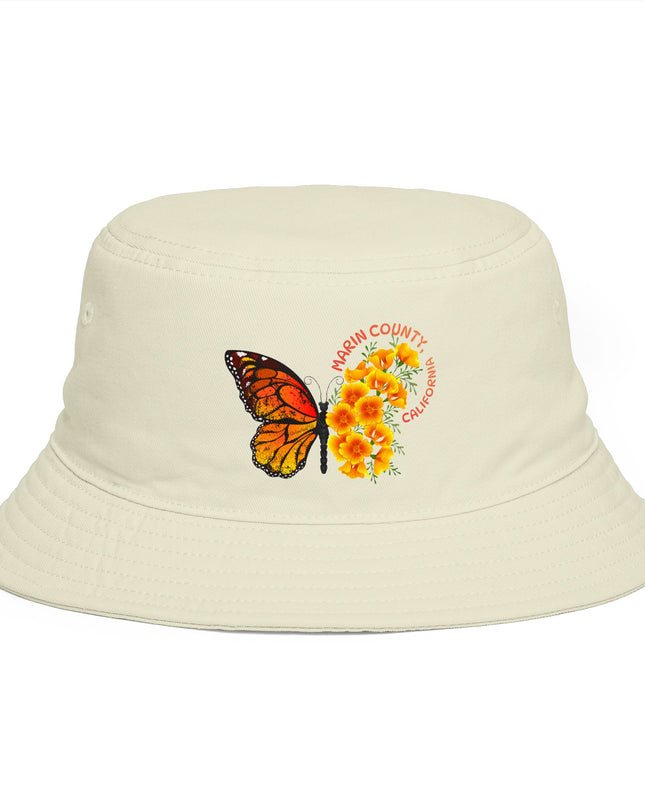 "Butterflies and Poppies Marin County, California" Bucket Hat