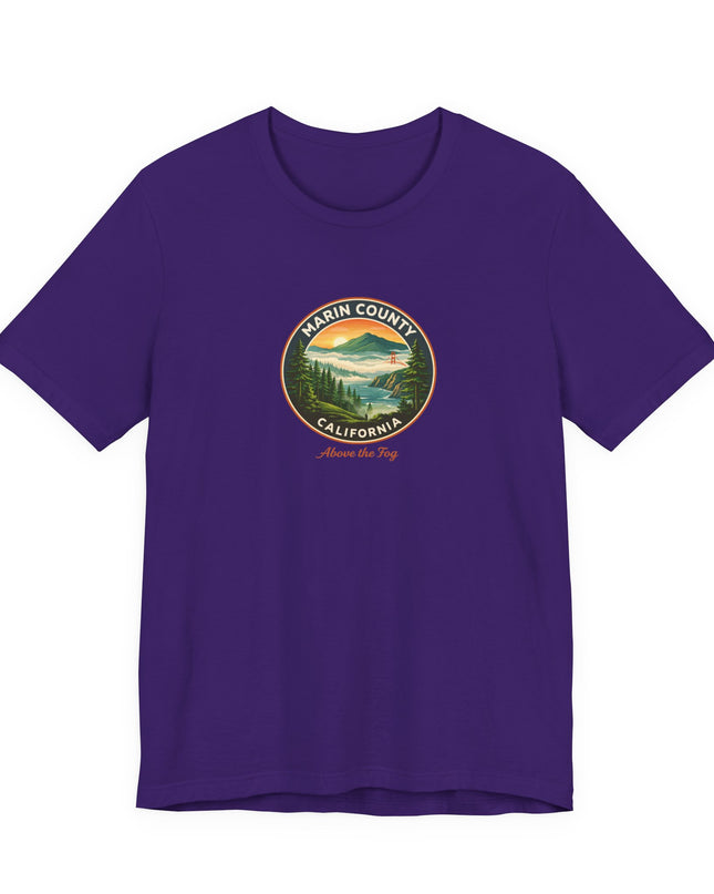 "Marin County, Above the Fog" Unisex Jersey Short Sleeve Tee