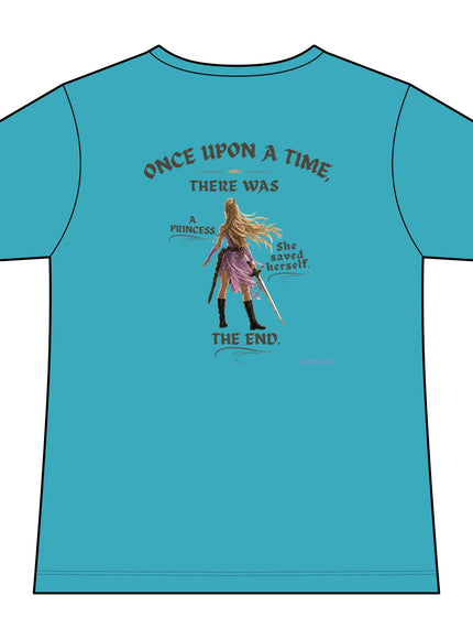"She Saved Herself V2"  (2-sided) Women's Ideal V-Neck Tee