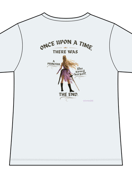 "She Saved Herself V2"  (2-sided) Women's Ideal V-Neck Tee