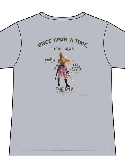 "She Saved Herself V2"  (2-sided) Women's Ideal V-Neck Tee