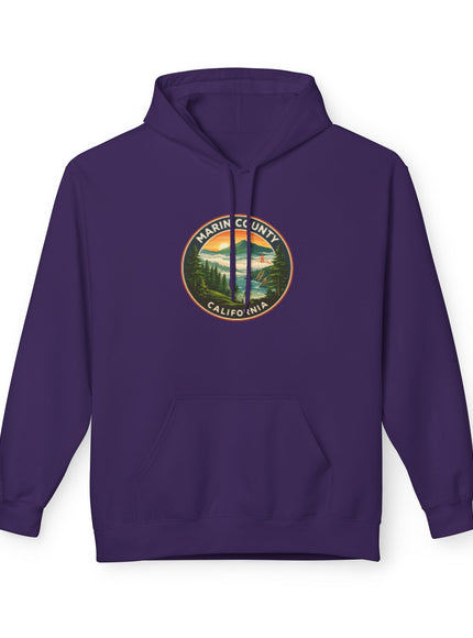 "Marin County, Above the Fog- no text" Unisex Midweight Softstyle Fleece Hoodie