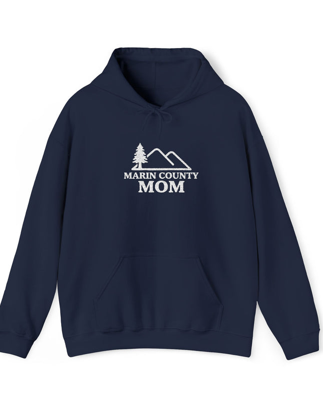 "Marin County Mom" Embroidered Unisex Heavy Blend Hooded Sweatshirt