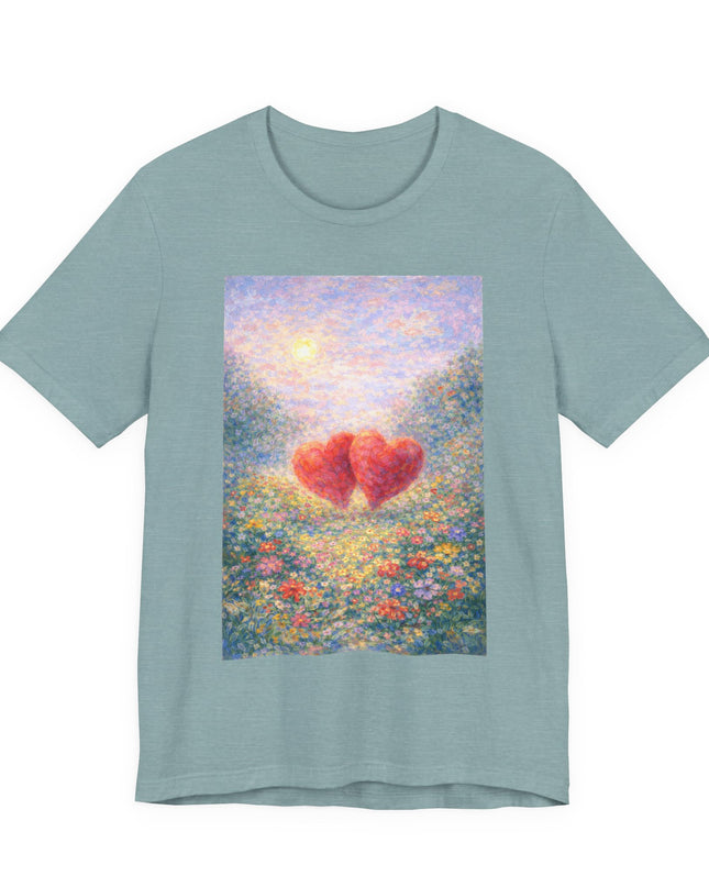 "Valentine's Day - Monet Style" Unisex Jersey Short Sleeve Tee