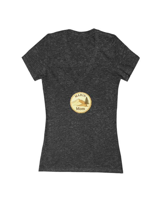 "Marin Mom" Women's Jersey Short Sleeve Deep V-Neck Tee