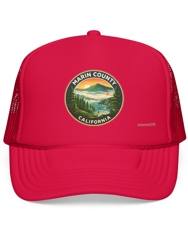 "Marin County, Above the Fog" Foam Trucker Hat