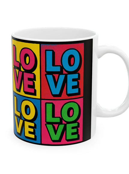 "Love, (Andy Warhol style)" Ceramic Mug, (11oz, 15oz)