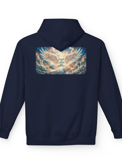 "Stronger and Wiser than Yesterday" Unisex Midweight Softstyle Fleece Hoodie