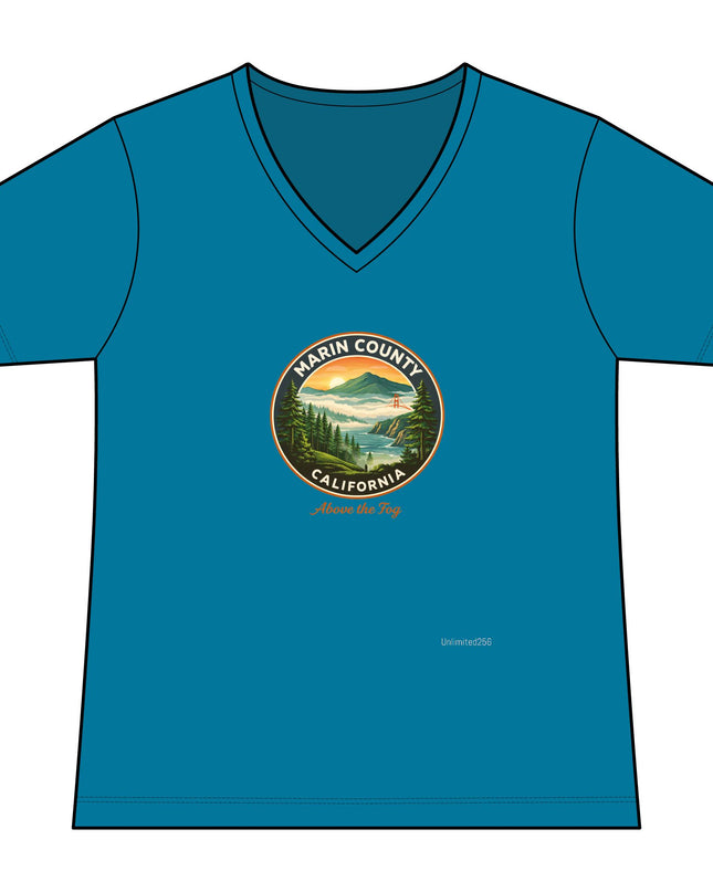 "Above the Fog" (2-sided) Women's Ideal V-Neck Tee
