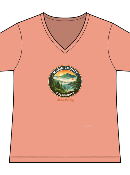 "Above the Fog" (2-sided) Women's Ideal V-Neck Tee