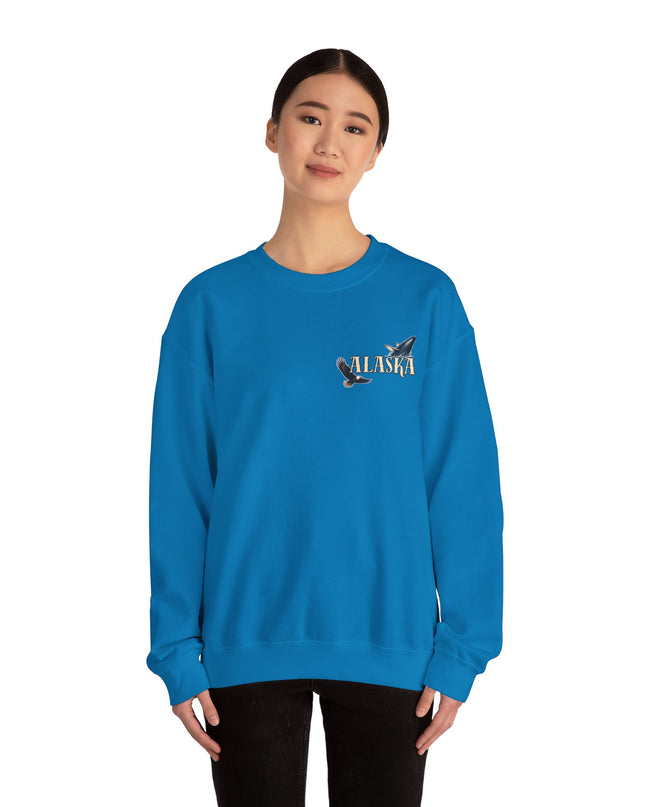 "Alaska" (Ink front and back) Unisex Heavy Blend Crewneck Sweatshirt